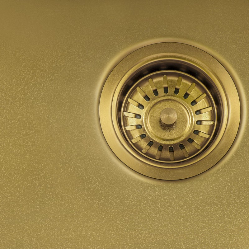 Ruvati Kitchen Sink Strainer Drain Assembly - Satin Matte Gold Stainless Steel - RVA1022GG - Image 3